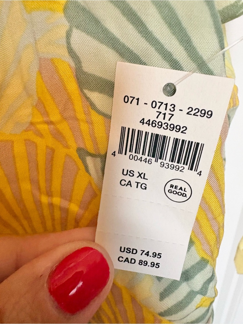 aerie Party Jumpsuit in Citron Yellow and Green Floral Print sz XL - Picture 13 of 15